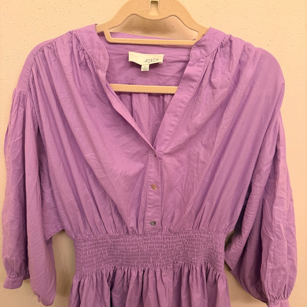 Lilac Smocked-Waist Mini Dress - Women - Picture 3 of 4